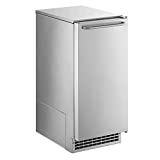 Scotsman CU50 64 Pound Stainless Steel Under the Counter Indoor Outdoor Commercial Cube Ice Maker Machine with Ice Scoop and Water Sensor