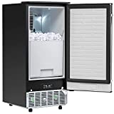 Deco Chef Under Counter Ice Maker, Makes 80lb Restaurant Quality Sheet Ice Cubes Per Day, Stores up to 24lbs, Automatic Drainage, Installation Kit Included