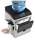 Watoor Countertop 2 in 1 Ice Maker with Water Dispenser 5 Gallon S-M-L 3 Sizes Bullet Ice 45lbs Daily-Ice Cubes Ready in 8 Minutes with Ice Scoop