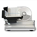 CGOLDENWALL Electric Meat Slicer Mini Frozen Meat Cutting machine Mutton Toast Bread Slicing machine Commercial Beef Meat Cutter Pork SlicerThickness Adjustable 1-15mm (220V)