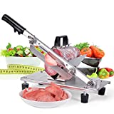 CGOLDENWALL Manual Frozen Meat Slicer Stainless Steel meat Chopper Vegetable Meat Cheese Food Slicer Beef Mutton Sheet Slicing Machine For Home Kitchen and Business Use 100 slices/minute