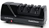 Chef'sChoice 15XV EdgeSelect Professional Electric Knife Straight and Serrated Knives Diamond Abrasives Patented Sharpening System, 3-Stage, Black