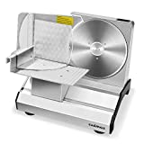CUSIMAX Meat Slicer, Electric Deli Food Slicer with 7.5” Removable Stainless Steel Blade, Adjustable Thickness, Food Carriage and Pusher, Non-Slip Feet, Powerful 200W Cutter for Meat, Bread, Cheese