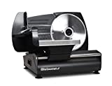 Elite Gourmet EMT-625B# Ultimate Precision Electric Deli Food Meat Slicer Removable Stainless Steel Blade, Adjustable Thickness, Ideal for Cold Cuts, Hard Cheese, Vegetables & Bread, 7.5”, Black