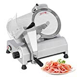 GorillaRock Meat Slicer | Electric Food Slicer with a Stainless Steel Blade | Aluminum Body | Low Noise | 110V (10-inch)