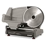 Guide Gear 8.7' Electric Meat Slicer Food Vegetable Cheese Cutter Deli Meats Slicing Machine Professional Kitchen Slicer Tools for Home Use, Stainless Steel Blades