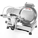 Barton Commercial Meat Slicer w/10' Blade Semi-Auto Stainless Steel Electric Food Cutter Machine Home Cheese Bread Deli Vegetable Potato