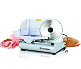 Kitchener Meat Slicer for Deli Cuts, Bread, & Cheese, Electric, 9' in. Stainless Steel Blade, Safety Guard, 120VAC Belt Driven