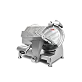 KWS Metal Collection 420W 12 Inch Commercial Meat Slicer MS-12DS Anodized Aluminum Base with Stainless Steel Blade + Blade Removal Tool, Frozen Meat/ Cheese/ Food Slicer Commercial and Home Use