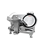 KWS Metal Collection 420W 12-Inch Meat Slicer MS-12DT Anodized Aluminum Base with Teflon Blade + Blade Removal Tool, Frozen Meat/ Cheese/ Food Slicer Quiet [ ETL, NSF Certified ]