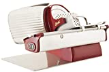 Berkel Home Line 200 Food Slicer/Red/8' Blade/Electric, Luxury, Premium, Food Slicer/Slices Prosciutto, Meat, Cold Cuts, Fish, Ham, Cheese, Bread, Fruit and Veggies/Adjustable Thickness Dial