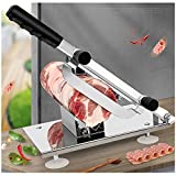 EULANGDE Thickened Upgraded 304 Stainless Steel Meat Cutter Manual Frozen Meat Slicer Beef Mutton Roll Food Slicer Slicing Machine for Home Cooking of Hot Pot Shabu Shabu Korean BBQ