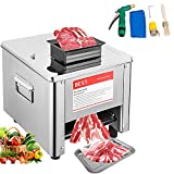 Marada 15MM Electric Slicer Machine Commercial Meat Stainless Steel Desktop Meat Slicers Machine for Pork, Lamb, Beef and Other Meats (15MM)