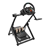 Marada Racing Wheel Stand 'X' FRAME Racing Simulator Steering Wheel Stand Foldable & Tilt-Adjustable for G29 G920 T300RS T150 PS4 Xbox Wheel Pedals NOT Included