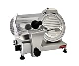 BESWOOD 10' Premium Chromium-plated Steel Blade Electric Deli Meat Cheese Food Slicer Commercial and for Home use 240W BESWOOD250