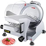 VBENLEM Commercial Meat Slicer,12 inch Electric Meat Slicer Semi-Auto 420W Premium Carbon Steel Blade Adjustable Thickness, Deli Meat Cheese Food Slicer Commercial and for Home use,Sliver