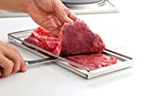 PRECISION MEATS Beef Jerky Slicer Kit - Superior 10' Butchers Carving Knife & Meat Slicing Cutting Board for Safe, Mouthwatering, Uniform Slices - Adjustable Thickness - Dishwasher Safe Jerky Maker