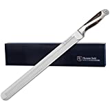 Hammer Stahl 14-Inch Carving Knife, X50CrMoV15 Forged German High Carbon Steel Meat Knife with Quad-Tang Pakkawood Handle - Perfect Brisket Slicing Knife