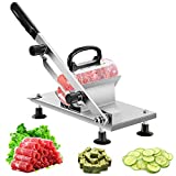 aingycy Frozen Meat Slicer Hand Slicing Machine Stainless Steel Frozen Beef Mutton Bacon Meat cutter Vegetable Fruit meat cleaver for Home Kitchen and Commercial Use (Sliver)