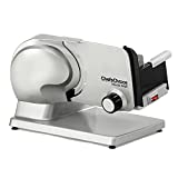 Chef'sChoice 615A Electric Meat Slicer Features Precision thickness Control & Tilted Food Carriage For Fast & Efficient Slicing with Removable Blade for Easy Clean, 7-Inch, Silver