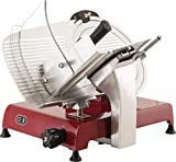 Berkel Red Line 300 Food Slicer/Red/12' Blade/Electric Food Slicer/Slices Prosciutto, Meat, Cold Cuts, Fish, Ham, Cheese, Bread, Fruit and Veggies/Adjustable Thickness Dial