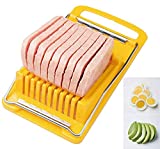 Slicer Cuts Spam, Luncheon Meat, Boiled Eggs Ham Into 11 Neat And Equal Slices Without Mashing (Only Suits Soft Cheese,No Bony Foods)