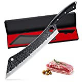 12 Inch Carving Knife Ultra Sharp Slicing Knife,Hand Forged Brisket Knife High Carbon Steel Meat Slicer, Long Kitchen Knives,Best for Slicing Roasts, Meats, Fruits and Vegetables with Gift Box