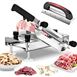 BAOSHISHAN Frozen Meat Slicer Manual Meat Slicers Stainless Steel Ginseng Cutter for Home Use Beef Mutton Roll Bacon Cheese Nougat Deli Shabu Shabu Hotpot