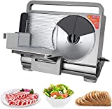Foldable Electric Meat Slicer Machine, Home Use Food Slicer, 0-15mm Adjustable Thickness, Removable Stainless Steel Blade