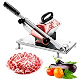Manual Frozen Meat Slicer, Stainless Steel Meat Cutter Beef Mutton Roll Meat Cheese Food Slicer Vegetable Sheet Slicing Machine, Deli Slicer for Home Kitchen