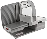 Chef's Choice 665 Professional Electric Food and Meat Slicer with Stainless Steel Serrated Blade Features Slice Thickness Control NSF Certified, 8.5-Inch, Gray
