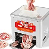 NEWTRY Commercial Meat Cutter Machine, 10mm Blade, Save Time, Easy to Clean, Slices Strips Cubes 3 in 1, 110V US Plug