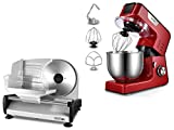 Save 5% on the Bundled OSTBA 150W Meat Slicer with 550W Stand Mixer FM101 Red