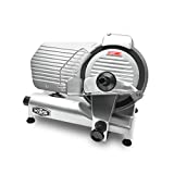 KWS Commercial 320W Electric Meat Slicer 10' Frozen Meat Deli Slicer Coffee Shop/restaurant and Home Use Low Noises (Teflon Blade - Black)