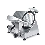 KWS MS-12NT Premium Commercial 420w Electric Meat Slicer 12-Inch Non-sticky Teflon Blade, Frozen Meat/ Cheese/ Food Slicer Low Noises Commercial and Home Use [ ETL, NSF Certified ]