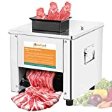 Newhai 850W Meat Cutter Machine 5mm Electric Meat Slicer Shredded Cutting Machine Stainless Steel 330lb/h for Boneless Pork Chicken Fish for Family Commercial Use (Meat thickness: 5mm)