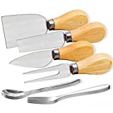 Cheese Knives with Wood Handle Steel Stainless Cheese Slicer Cheese Cutter (Option 1)