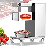 NEWTRY Commercial Meat Cutter Machine for Restaurant, 5mm Meat Cutting Machine, 1,100 lbs/H, Meat Slicer Strips Cubes Minces, QE