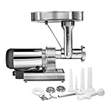 WESTON BRANDS Butcher Series Electric Meat Grinder & Sausage Stuffer, Commercial Grade 1 HP, 750 Watts, 14 lbs per Minute, Stainless Steel (09-2201-W)