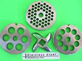 #5 SET (3) plates and (1) knife for Chefs Choice meat grinder food chopper for Kitchenaid mixer