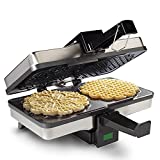 Pizzelle Maker- Non-stick Electric Pizzelle Baker Press Makes Two 5-Inch Cookies at Once- Recipes Included, Fun Gift or Birthday Treat