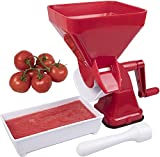 CucinaPro Tomato Strainer - Easily Juices, No Peeling, Deseeding, or Coring Necessary, Suction Cup Base, Farm to Table Garden Tomato Food Press, Sauce & Puree Maker or Homemade Salsa