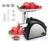 Electric Meat Grinder, Upgraded 2000W Stainless Steel Meat Grinder, Food Grinder with 3 Grinding Plates and Sausage Stuffing Tubes(US Stock)