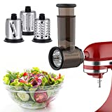 Slicer Shredder Attachment for KitchenAid Stand Mixer, Cheese Grater Attachment Vegetable Slicer Attachment for KitchenAid, Salad Maker with 3 Blades by Gvode