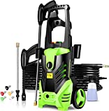 Homdox Pressure Washer Power Washer 1600W Electric Pressure Washer with ,Hose Reel for Cars,Porch,Furniture，Time ATAC 13/17 Cleat, 13/17 Release Angle
