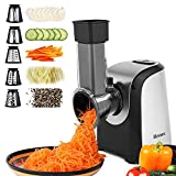 Electric Cheese Grater 5 in 1 Salad Shooter Electric Slicer/Shredder 150W Professional One-Touch Control Salad Maker for Cheese, Chocolate, Fruits, Vegetables, Kitchenaid