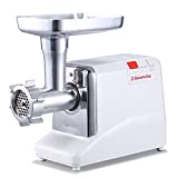 Sunmile SM-G50 ETL Electric Meat Grinder - Max 1.3 HP 1000W Heavy Duty Meat Mincer Sausage Grinder - Metal Gears, Reverse, Circuit Breaker, Stainless Steel Cutting Blade and Plates, 1 Sausage Stuffs