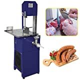 Huanyu 100 lb/H Meat Bone Saw Machine 0.5HP Commercial Electric Bone Cutter Vertical Frozen Meat Processing Machine Meat Grinder Enema Machine for Slaughterhouses Meat Processing Plants (110V)