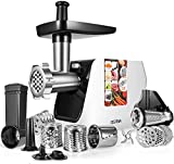 OSTBA Electric Meat Grinder 2000W MAX Meat Mincer with Sausage Stuffer, 5 in 1 Food Grinder with Sausage, Kubbe, Shredding, Slicing, Grinder, Tomato Juicing Kits, Overheat Protection