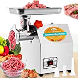 Newhai 1.2HP Commercial Meat Grinder, Electric Meat Grinding Machine, Heavy Duty Industrial Meat Mincer, Sausage Stuffer Grinding Plates Stuffing Tubes, Grinding Chicken Bones for Restaurant